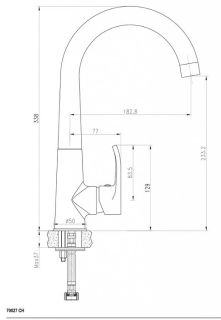 Смеситель для кухни Ceramica Nova A.V.O 70027CH хром
